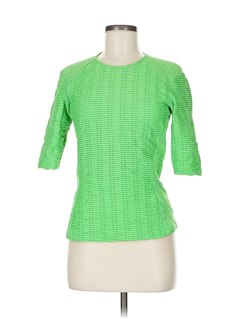 RAG & BONE Pre-owned 3/4 Sleeve Top Green Crew Neck Tops