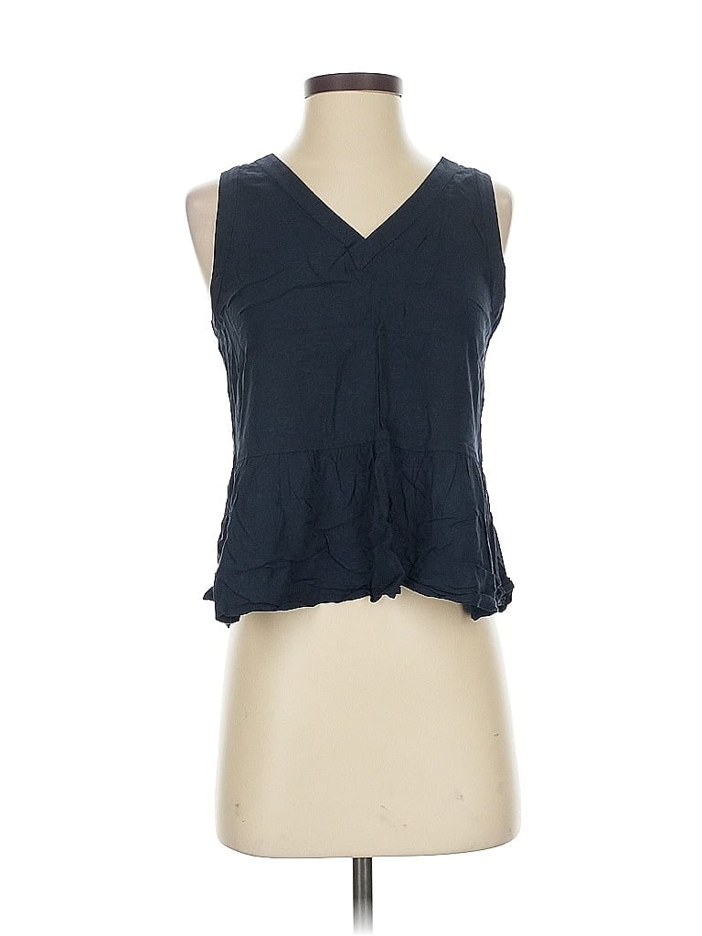 Pre-owned Ann Taylor Loft Sleeveless Blouse In Blue
