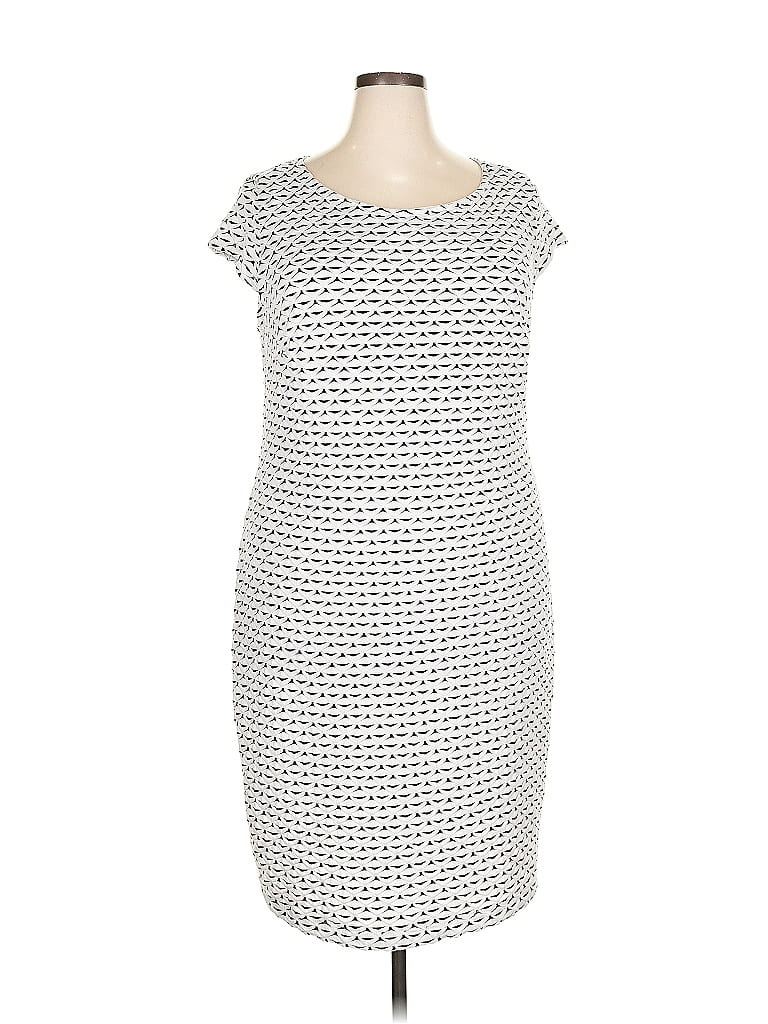 Pre-owned Sharagano Casual Dress In White