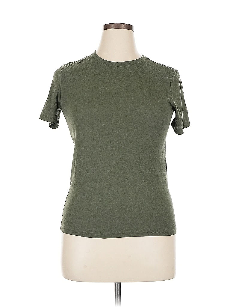Pre-owned Sonoma Goods For Life Short Sleeve Turtleneck In Green