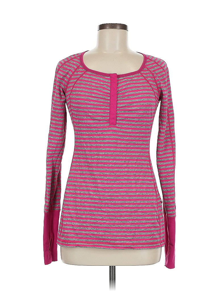 Pre-owned Lululemon Athletica Long Sleeve T-shirt In Pink
