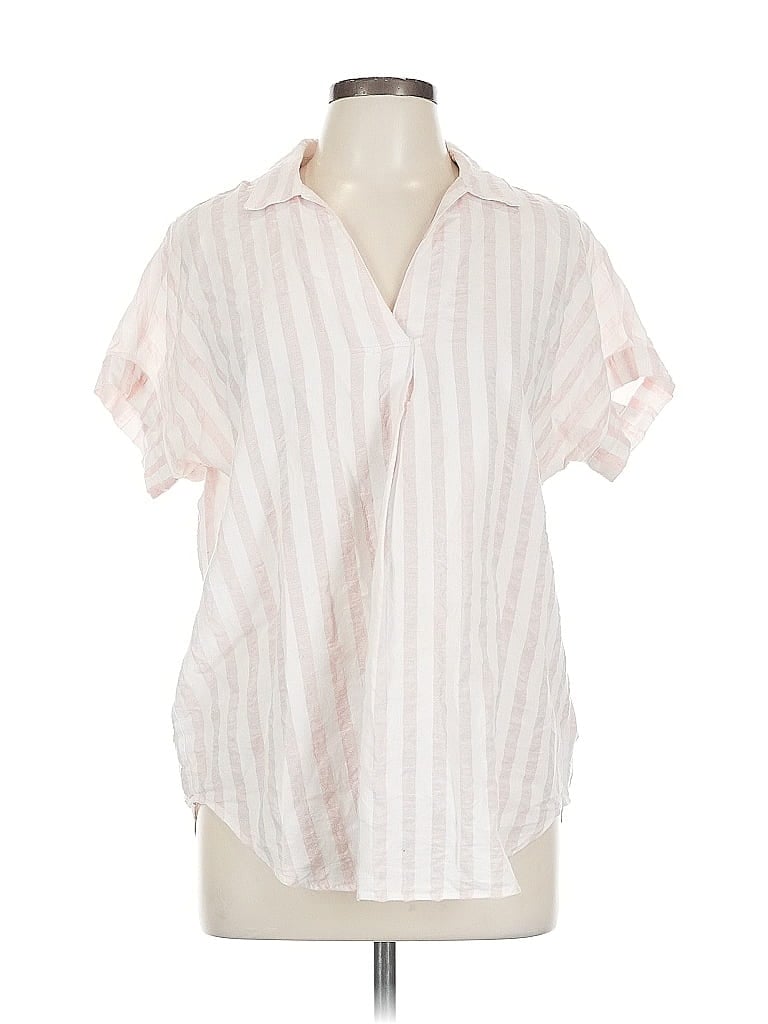 Pre-owned Jane And Delancey Short Sleeve Blouse In Pink