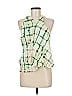 Zara 100% Polyester Green Sleeveless Blouse Size M - photo 1
