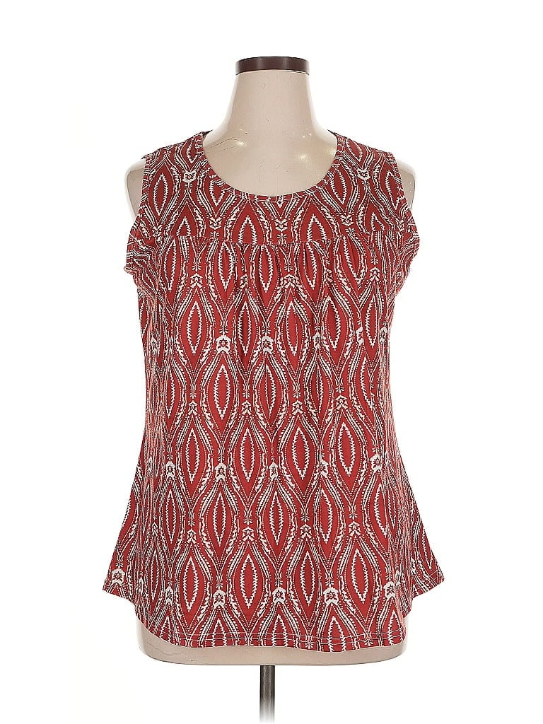 UNBRANDED Pre-owned Sleeveless Blouse In Red