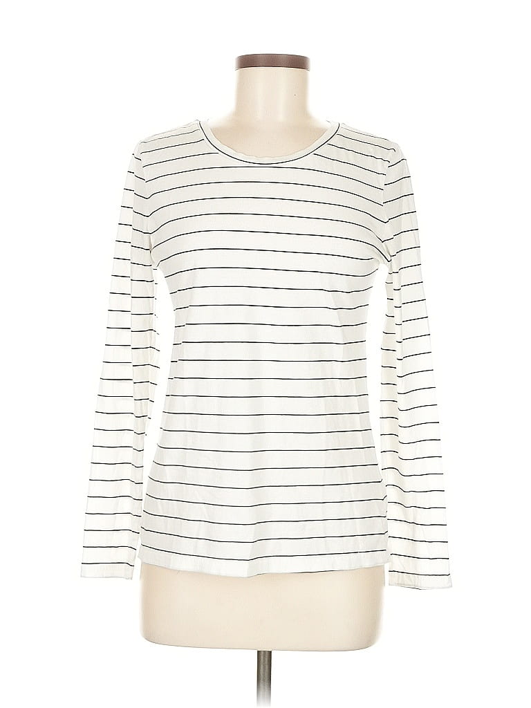 Pre-owned Nordstrom Long Sleeve T-shirt In White