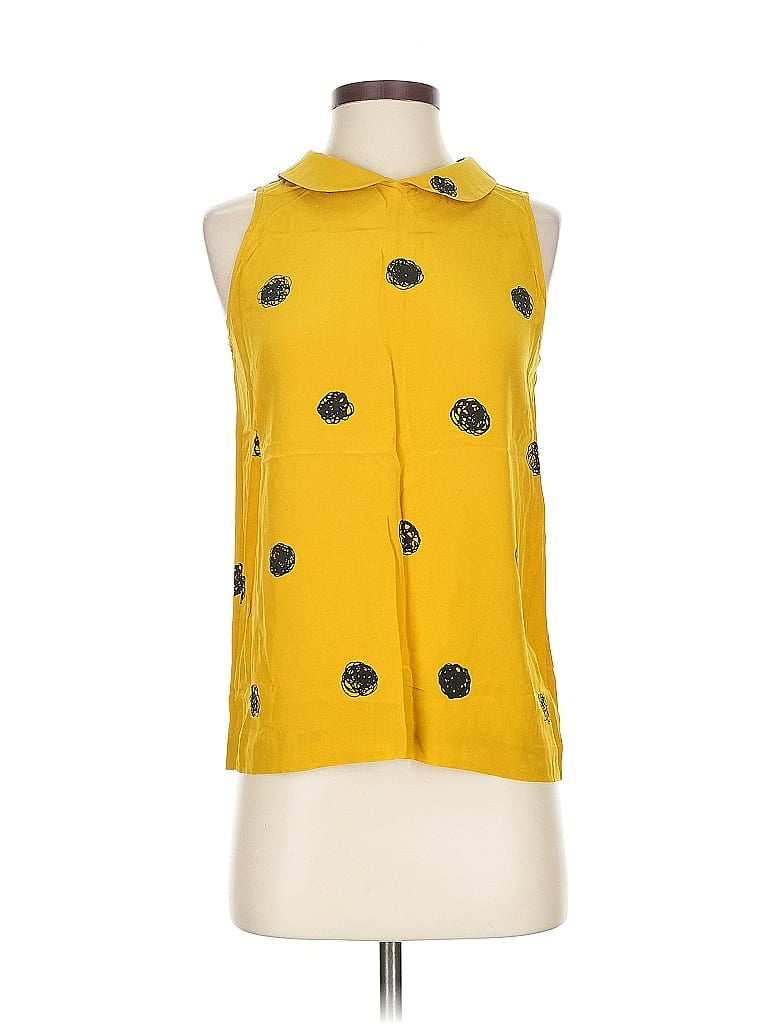 Pre-owned Kate Spade New York Sleeveless Blouse In Yellow