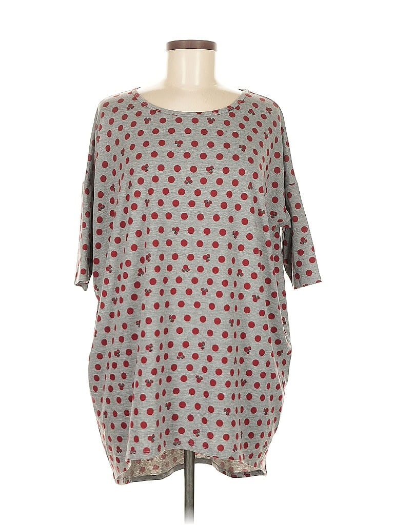 Pre-owned Lularoe 3/4 Sleeve T-shirt In Gray