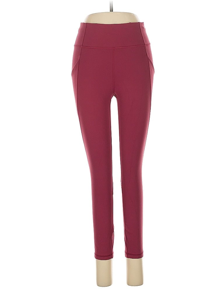 Pre-owned Lululemon Athletica Active Pants In Burgundy