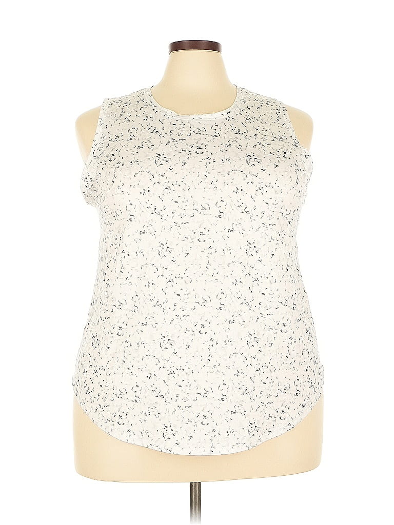 Pre-owned Avia Sleeveless Blouse In White