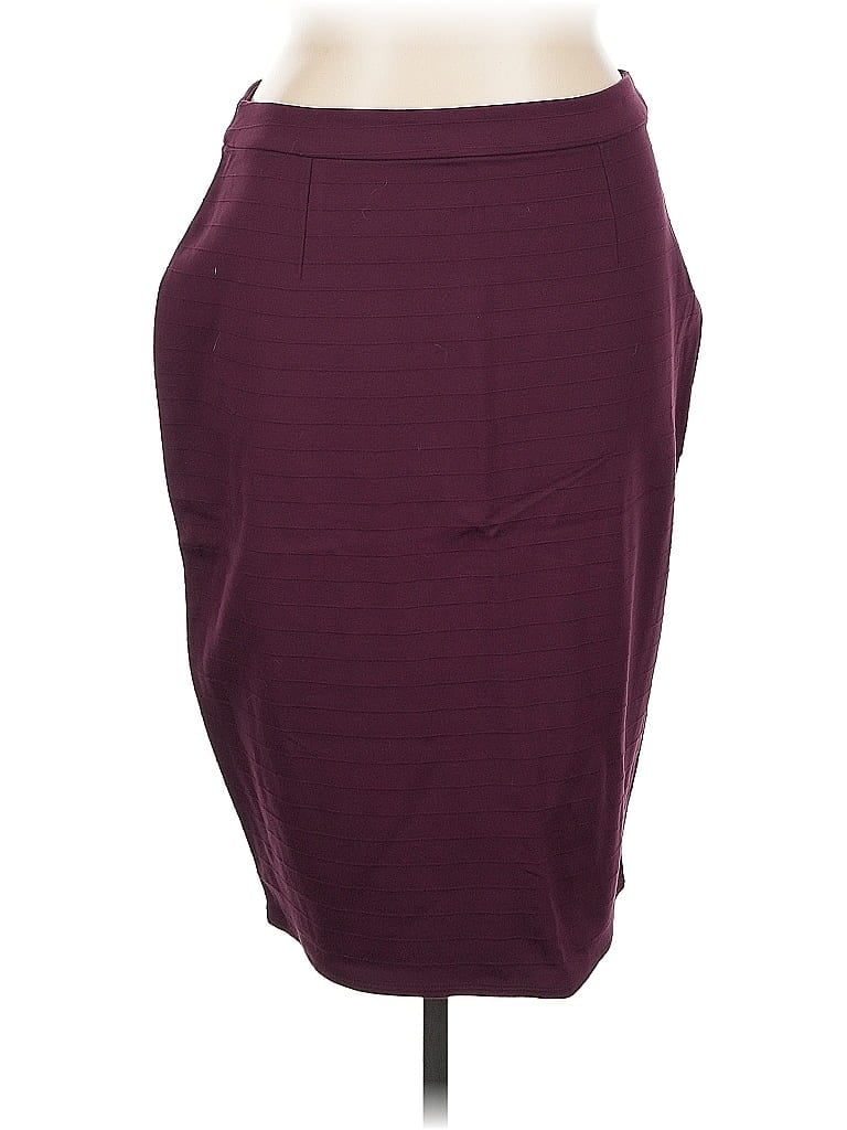 Pre-owned Halogen Formal Skirt In Burgundy