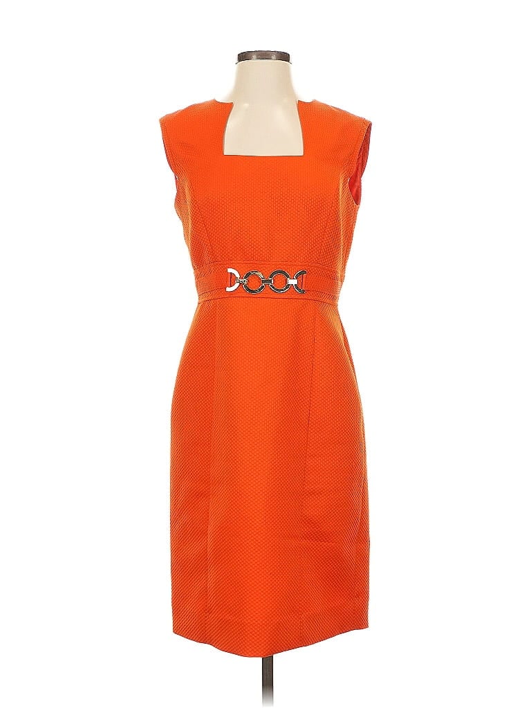 Pre-owned Tahari By Asl Cocktail Dress In Orange