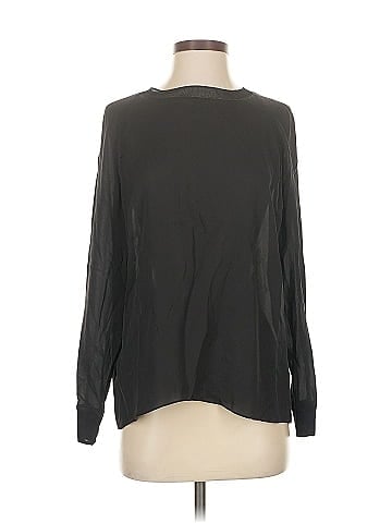 Vince. Long Sleeve Silk Top (view 1)