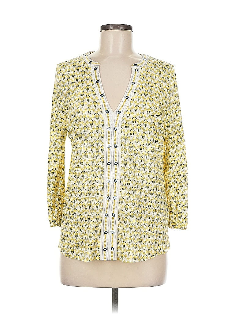 Pre-owned Boden 3/4 Sleeve Blouse In Yellow