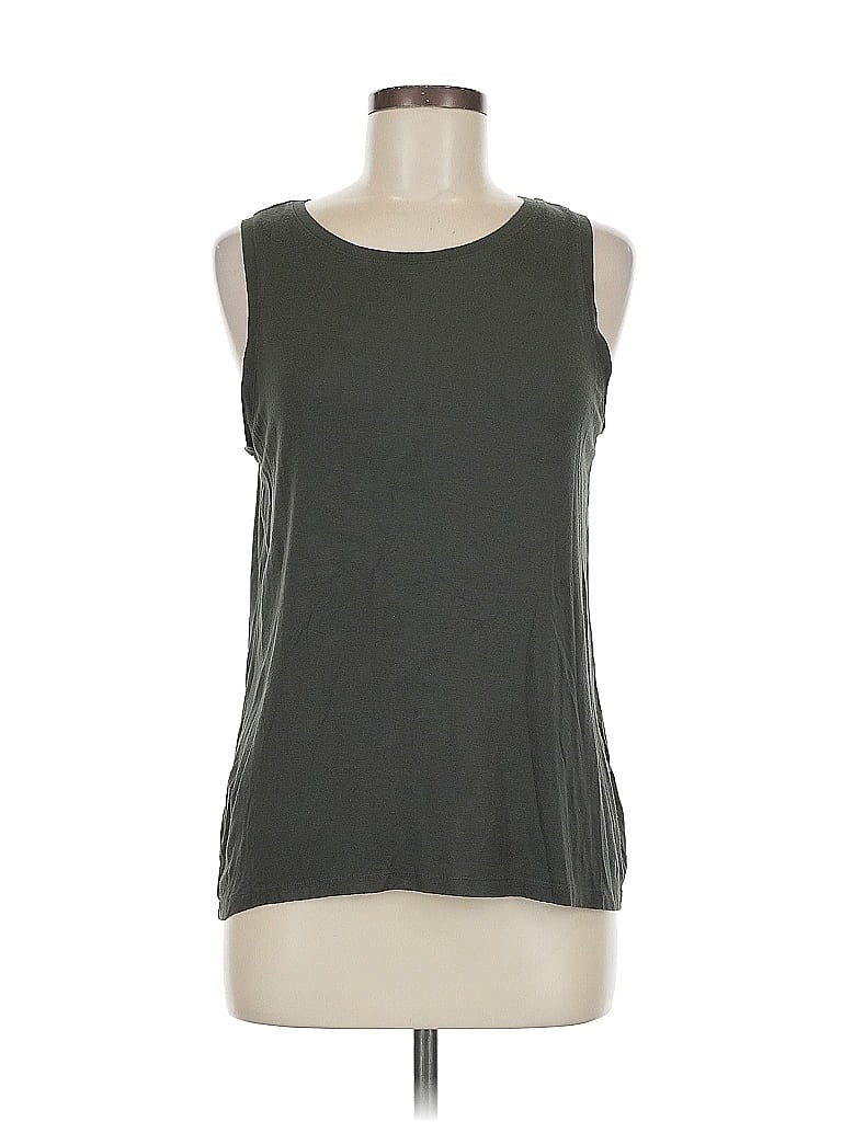 Pre-owned Halogen Sleeveless T-shirt In Green