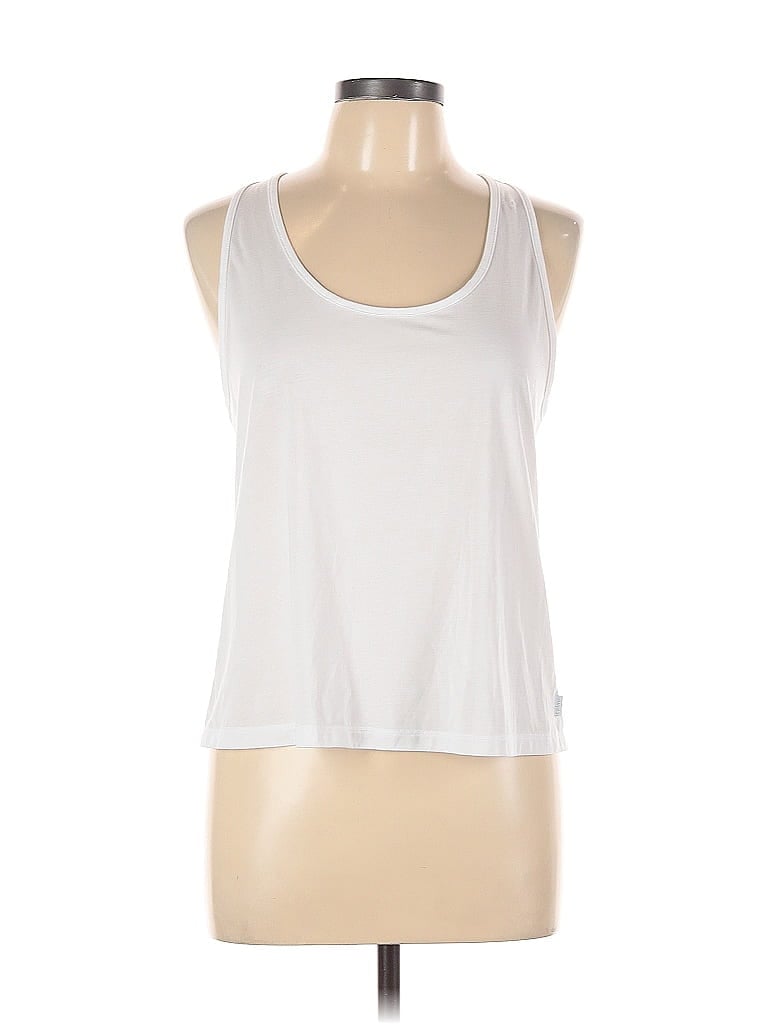 Pre-owned Calme Tank Top White Halter Neckline Tops