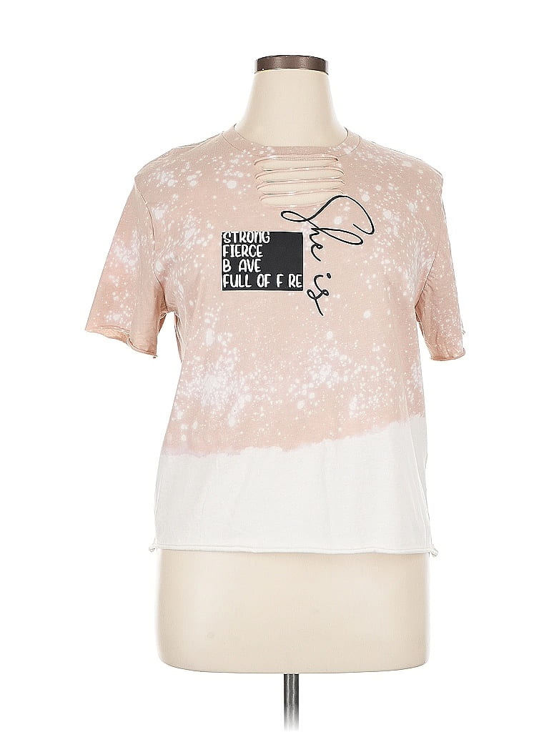 Pre-owned Canvas Short Sleeve T-shirt In Pink