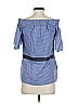 Prabal Gurung 100% Cotton Blue 3/4 Sleeve Blouse Size 0 - photo 2