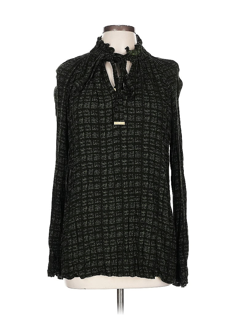 Pre-owned Michael Michael Kors Long Sleeve Blouse In Green