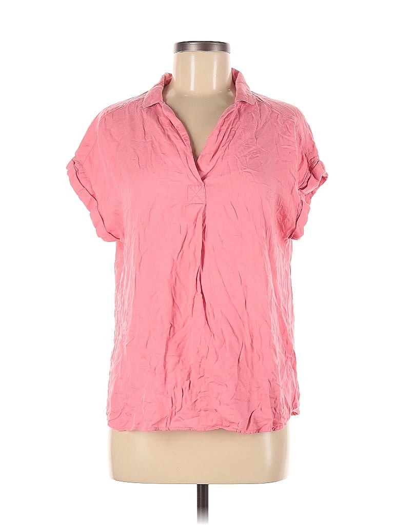 Pre-owned Gap Short Sleeve Blouse In Pink