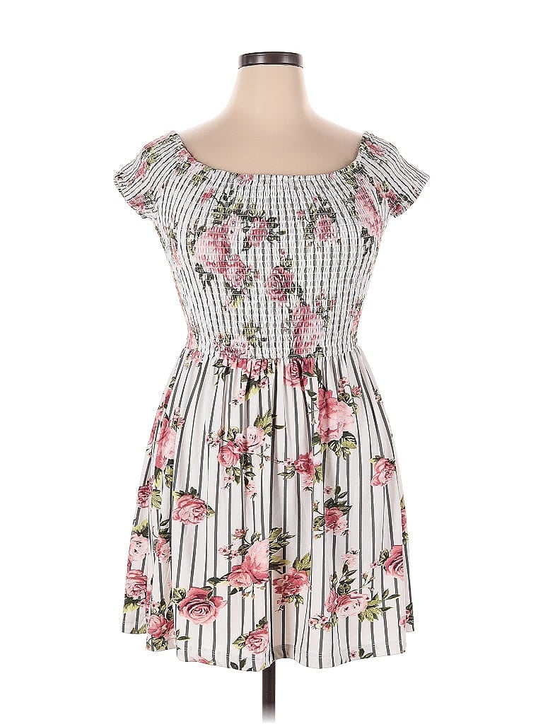 Pre-owned J For Justify Casual Dress In White