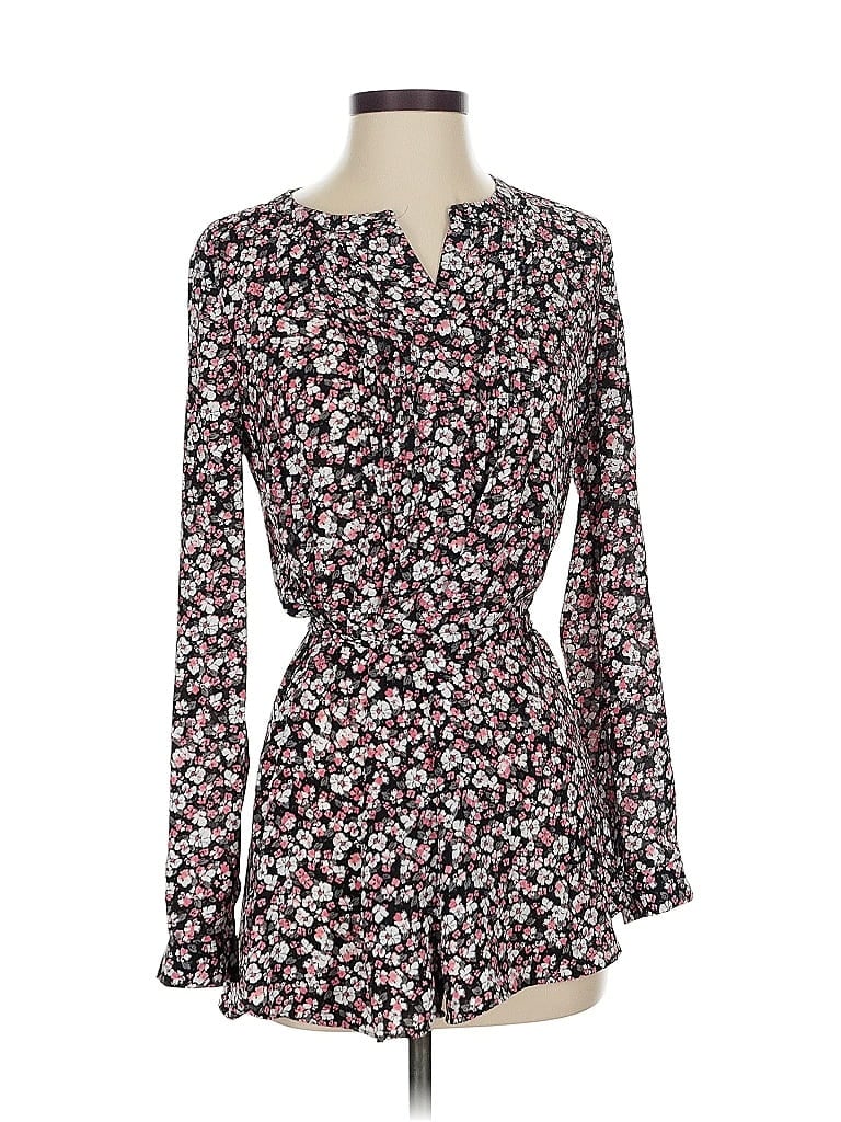 Pre-owned Daniel Rainn Long Sleeve Blouse In Black