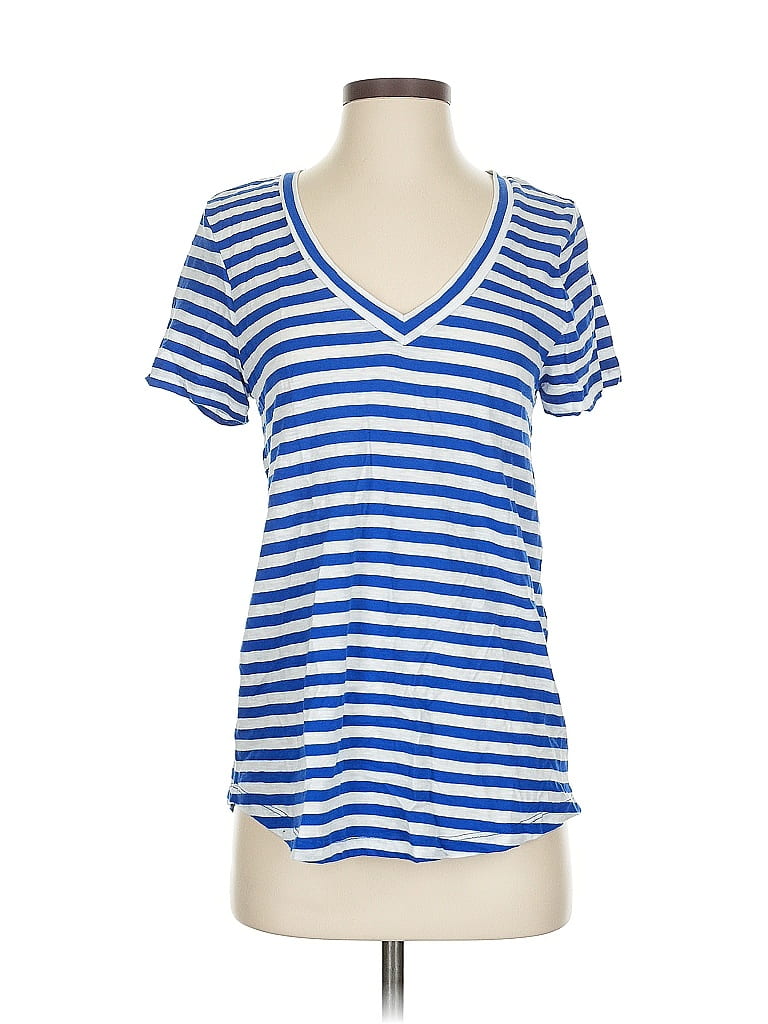 Pre-owned Ann Taylor Loft Short Sleeve T-shirt In Blue