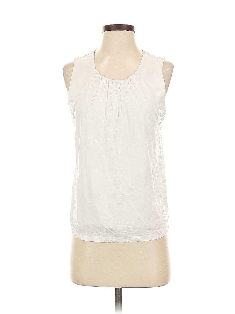 Pre-owned Banana Republic Factory Store Sleeveless T-shirt In White