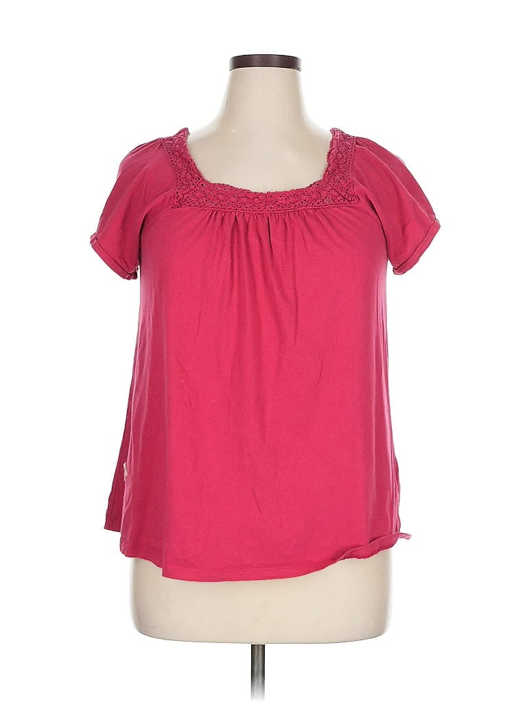 Pre-owned Sonoma Life + Style Short Sleeve Blouse In Pink