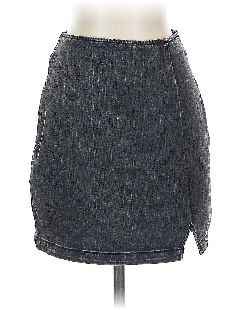 Pre-owned Wild Fable Denim Skirt In Gray
