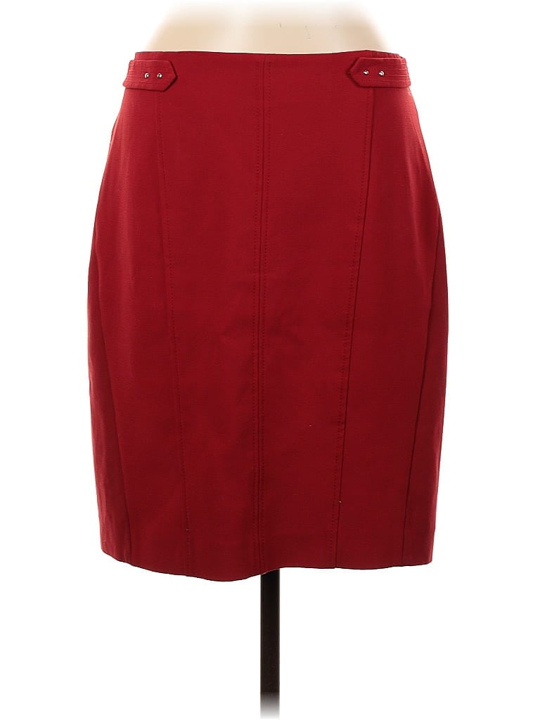 Pre-owned White House Black Market Formal Skirt In Red