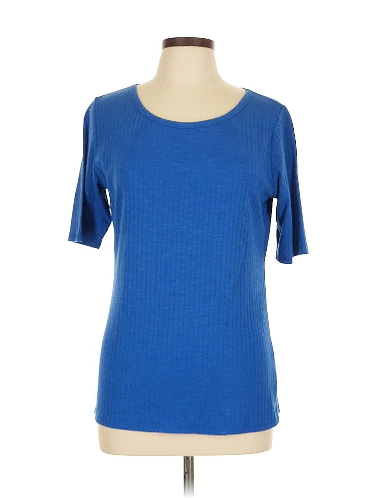 Pre-owned Lularoe 3/4 Sleeve T-shirt In Blue