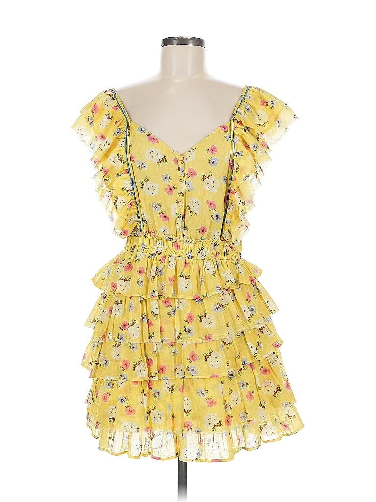 Pre-owned Loveshackfancy Cocktail Dress In Yellow