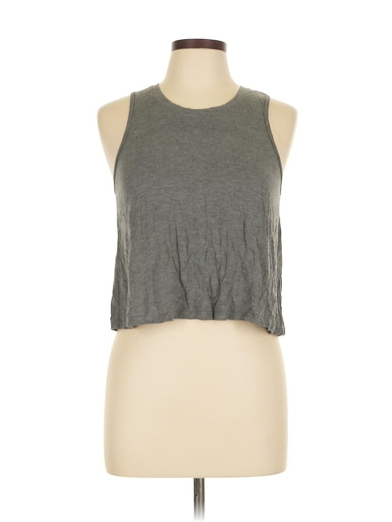 Pre-owned Unbranded Sleeveless T-shirt In Gray