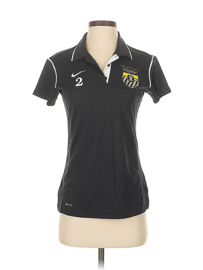 Pre-owned Nike Short Sleeve Polo Shirt In Gray