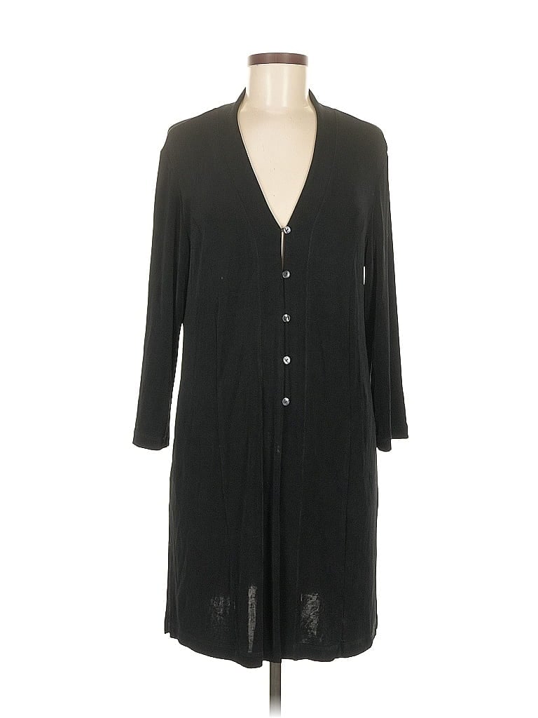 Pre-owned Travelers By Chico's Cardigan Sweater In Black