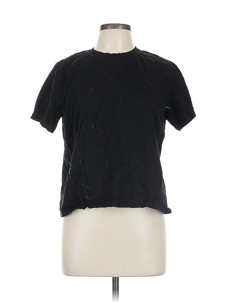 Pre-owned H&m Short Sleeve T-shirt In Black
