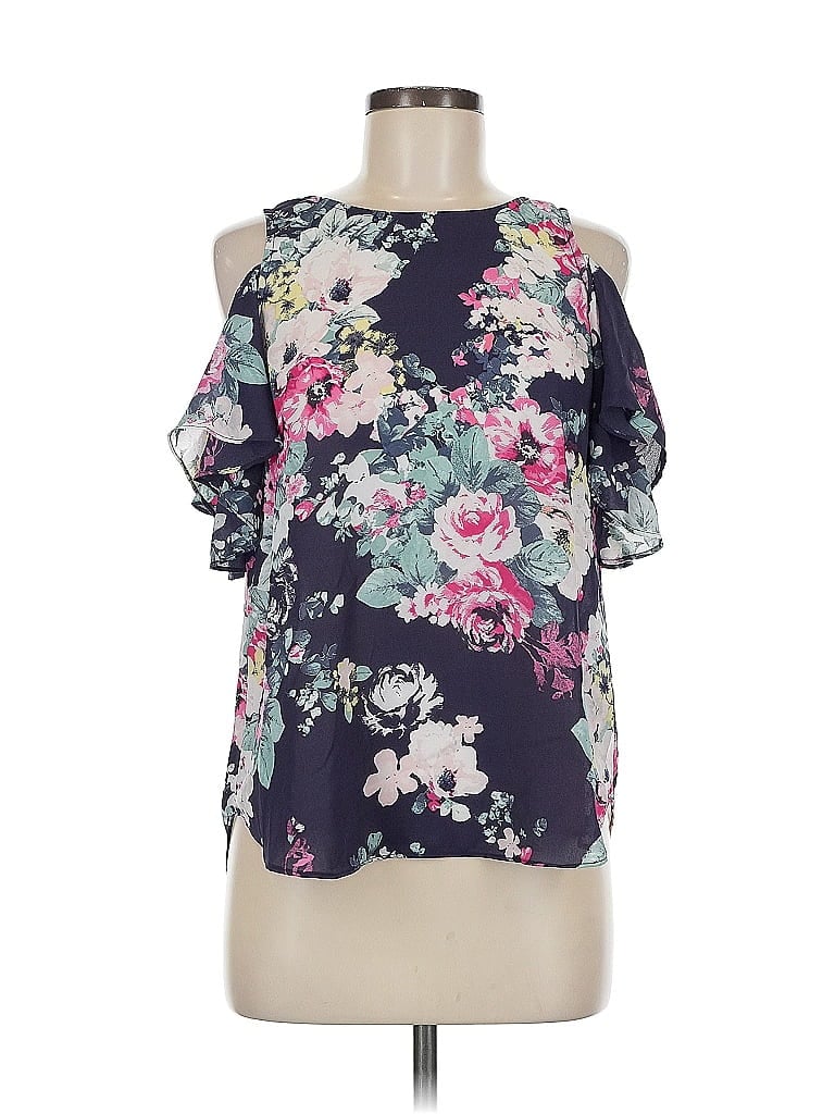 Pre-owned Fortune + Ivy 3/4 Sleeve Blouse In Blue