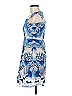Thurley 100% Nylon Graphic Blue Cocktail Dress Size 8 - photo 5