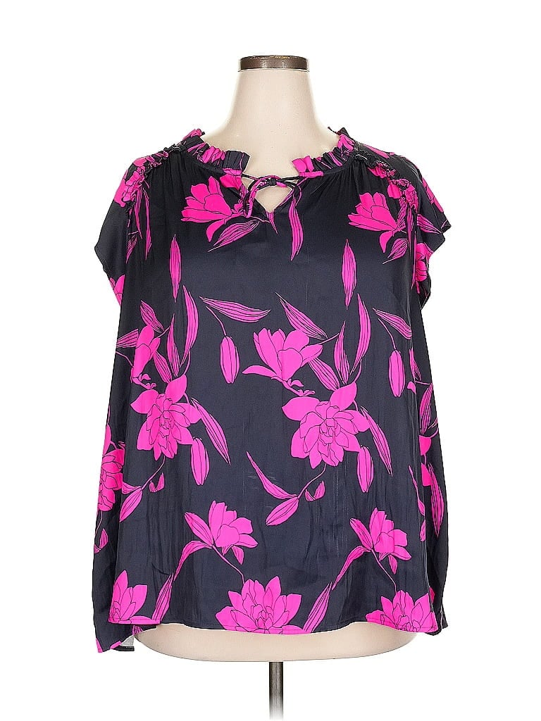 Pre-owned Lane Bryant Sleeveless Blouse In Black