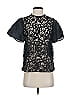 Ellery 100% Rayon Black Short Sleeve Blouse Size UK 6 / US 2 - photo 1
