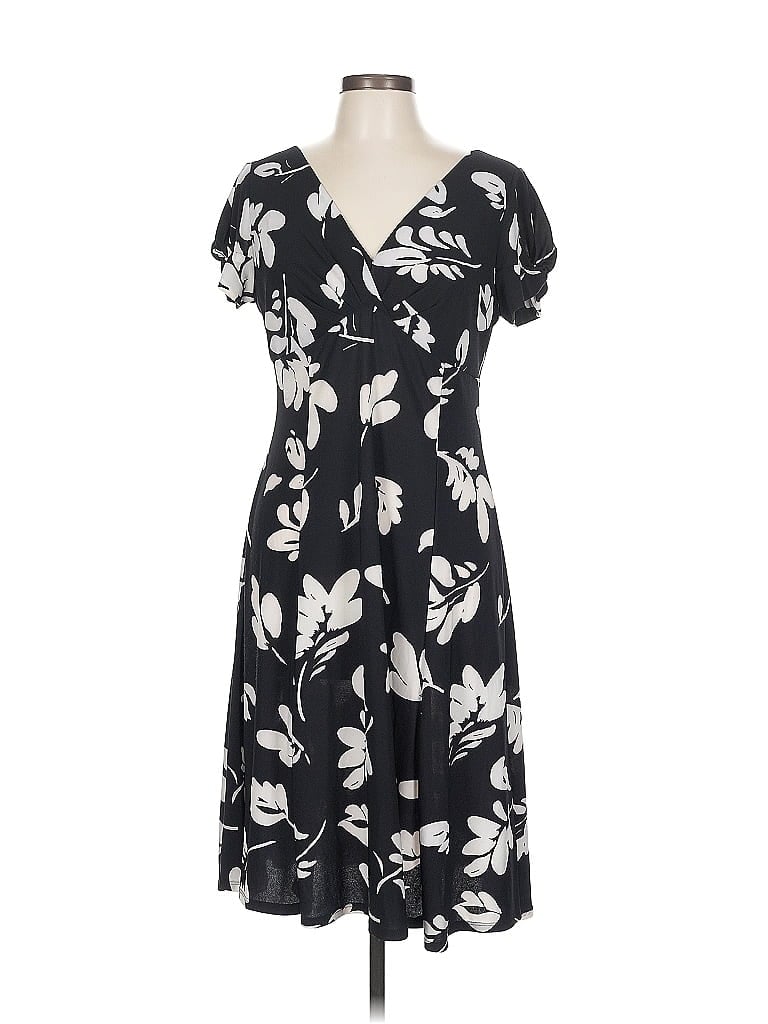 Pre-owned Chaps Casual Dress In Black