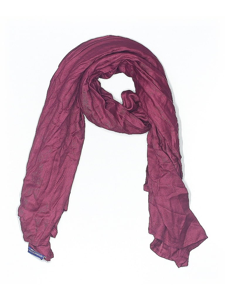 Pre-owned Assorted Brands Scarf In Burgundy