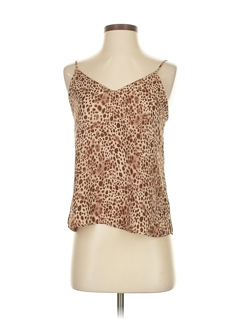 A NEW DAY Pre-owned Sleeveless Top Brown Sweetheart Neckline Tops