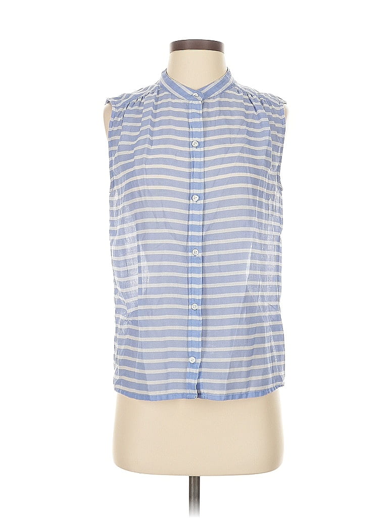 Click to view more detailed imagery on our partner's website Pre-owned Jcrew Sleeveless Button Down Shirt In Blue
