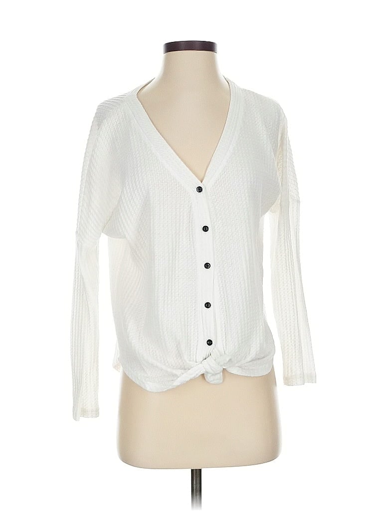 Pre-owned Ultra Flirt Long Sleeve Blouse In White