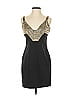Basix Black Label 100% Polyester Chevron-herringbone Black Cocktail Dress Size 4 - photo 1