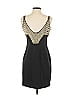 Basix Black Label 100% Polyester Chevron-herringbone Black Cocktail Dress Size 4 - photo 2