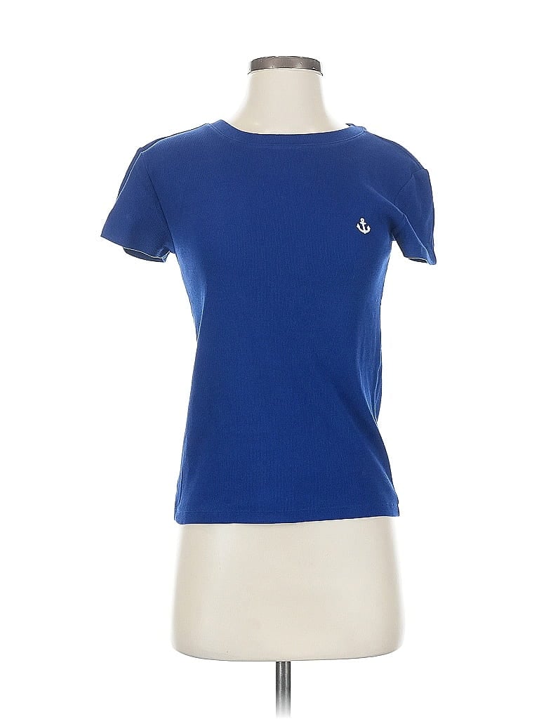 Pre-owned Ann Taylor Loft Short Sleeve T-shirt In Blue