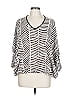 Skemo 100% Rayon Gray 3/4 Sleeve Blouse Size L - photo 1