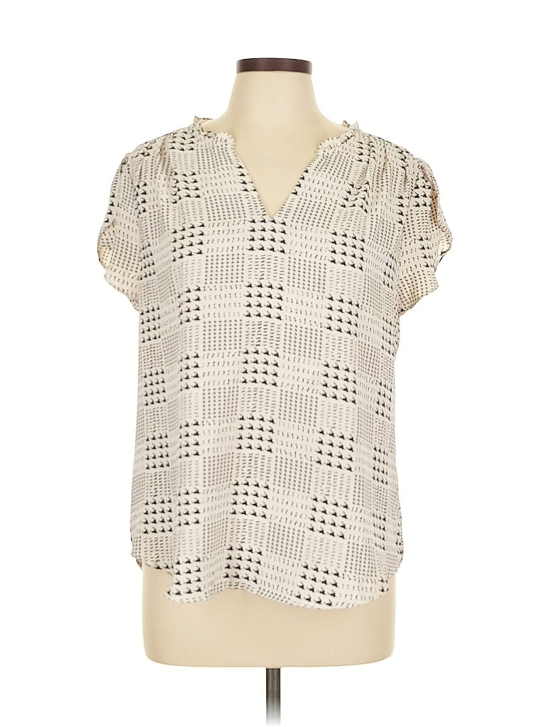 Pre-owned 41hawthorn Short Sleeve Blouse In White